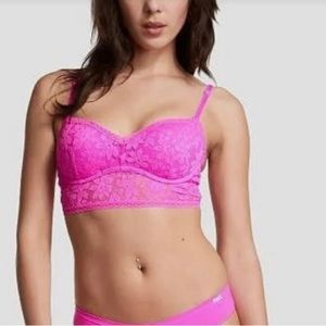 Extra Soft Lace Bralette PushUp hook & eye back closure